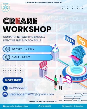 CREARE 3-DAY WORKSHOP: COMPUTER NETWORKING BASICS & EFFECTIVE PRESENTATION SKILLS